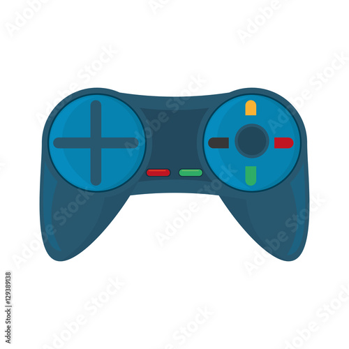 blue control console game white background vector illustration eps 10