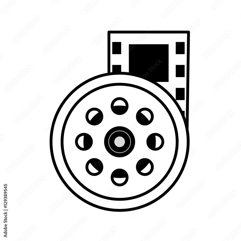 reel film movie wheel icon outline vector illustration eps 10 reel film movie wheel icon outline vector illustration eps 10