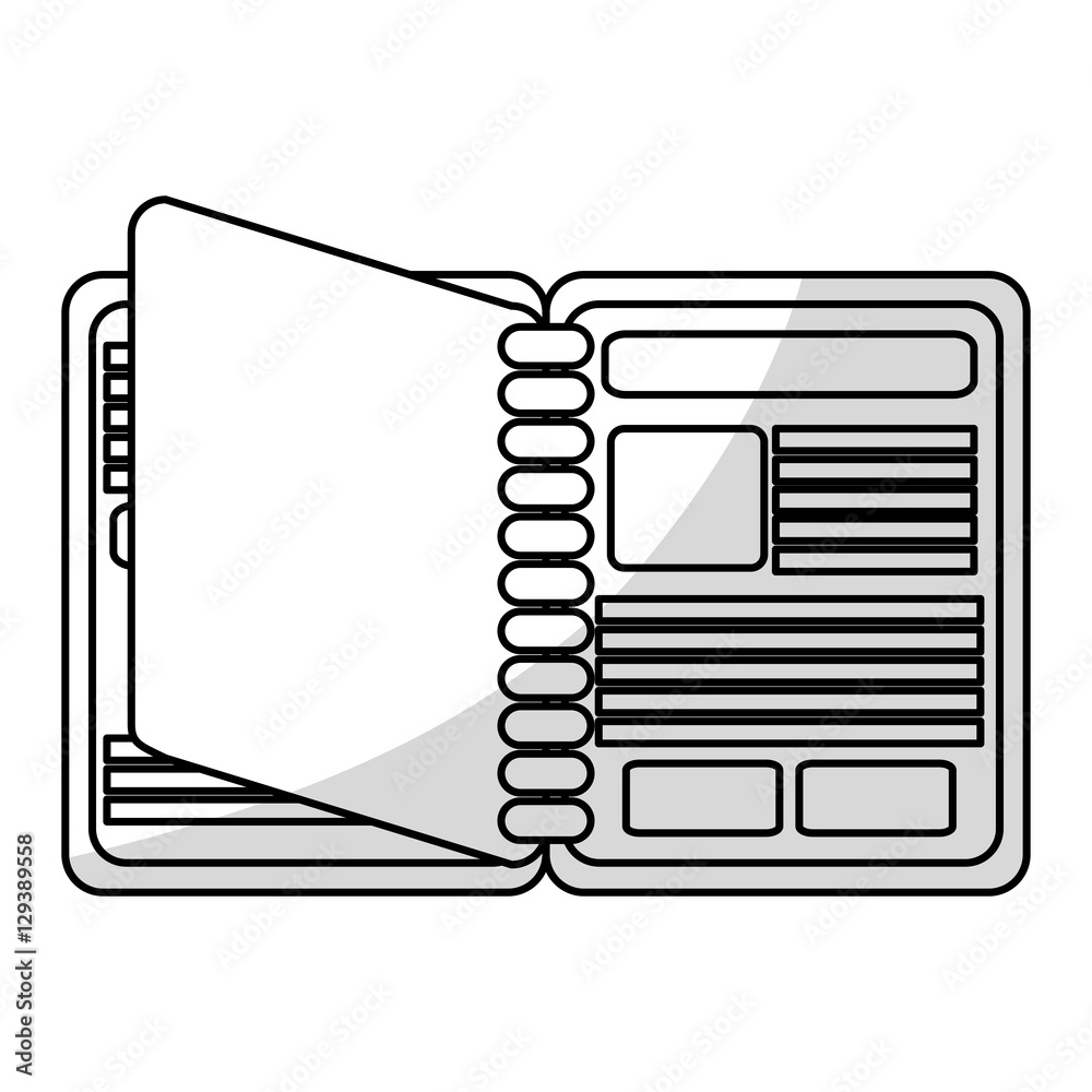 Agend icon. Notebook book directory and information theme. Isolated design. Vector illustration Agend icon. Notebook book directory and information theme. Isolated design. Vector illustration
