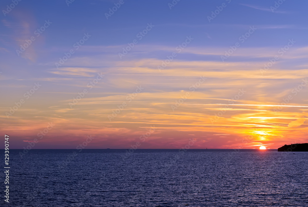 Beautiful sunset mediterranean