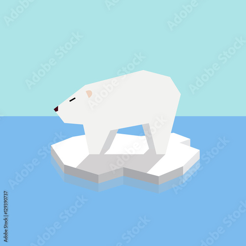 Polar bear on an ice floe