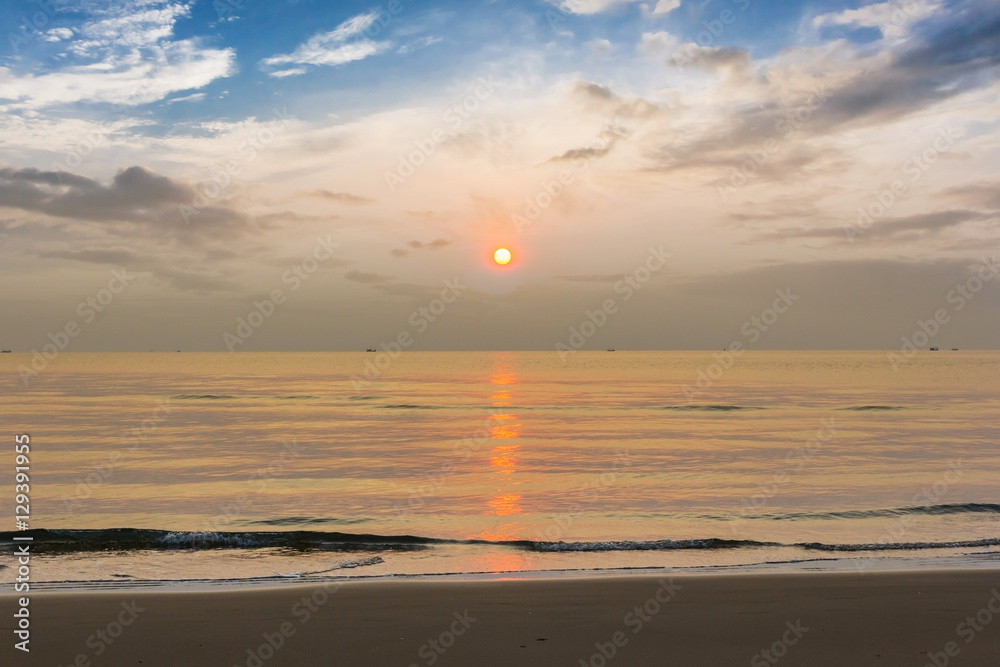 Sunset at beach in Thailand