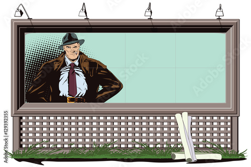 Confident a private detective. Poster for your brand.