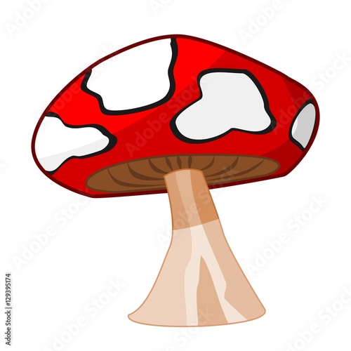 isolated red mushroom