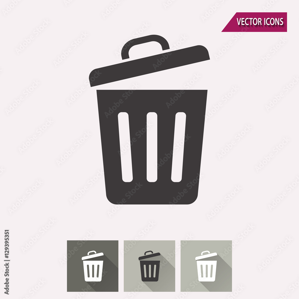 Bin - vector icon. Bin - vector icon.