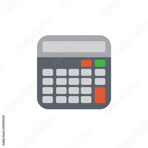 Vector icon or illustration with calculator in material design style