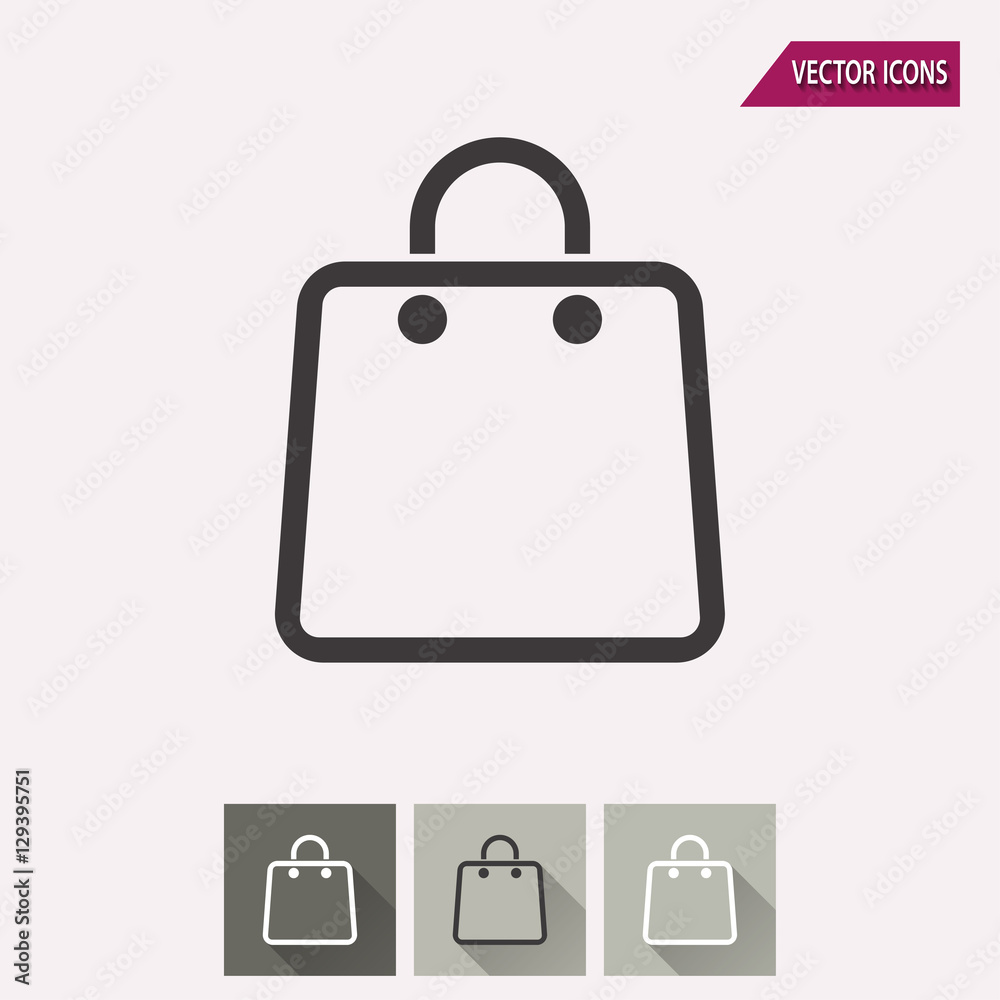 Shopping bag - vector icon. Shopping bag - vector icon.