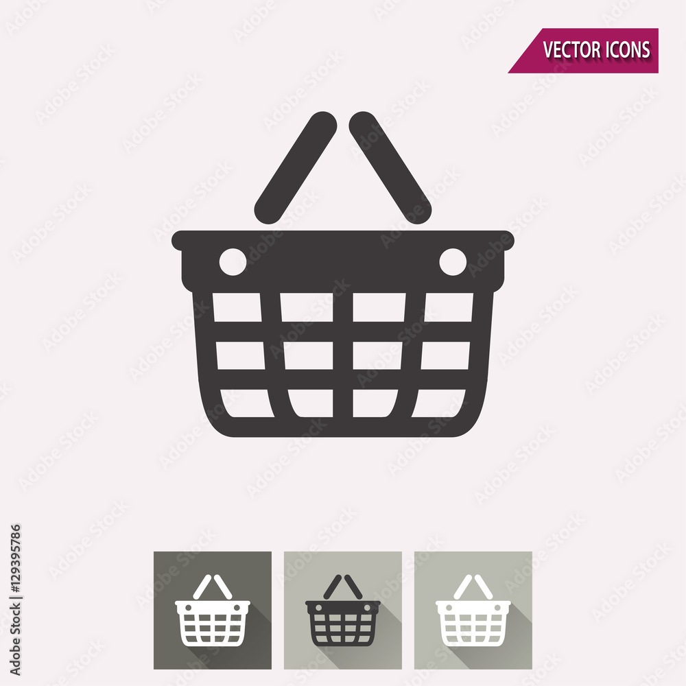 Shopping basket - vector icon. Shopping basket - vector icon.