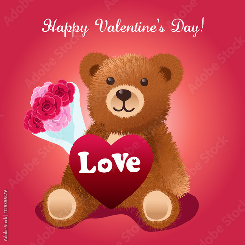 Valentines Day Bear Greeting © artisticco