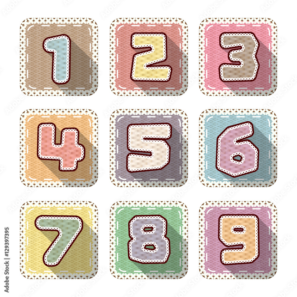 number sew flat icon for kid number sew flat icon for kid