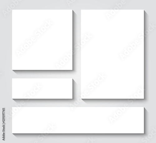 Vector blank card templates