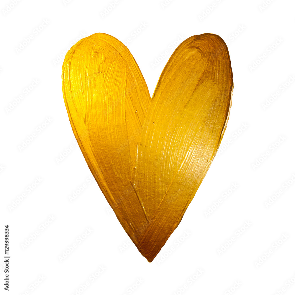Vector Foil Paint Heart on White Background. Love Concept Design Happy Valintinas Day. Easy to use and edit. Vector Foil Paint Heart on White Background. Love Concept Design Happy Valintinas Day. Easy to use and edit.