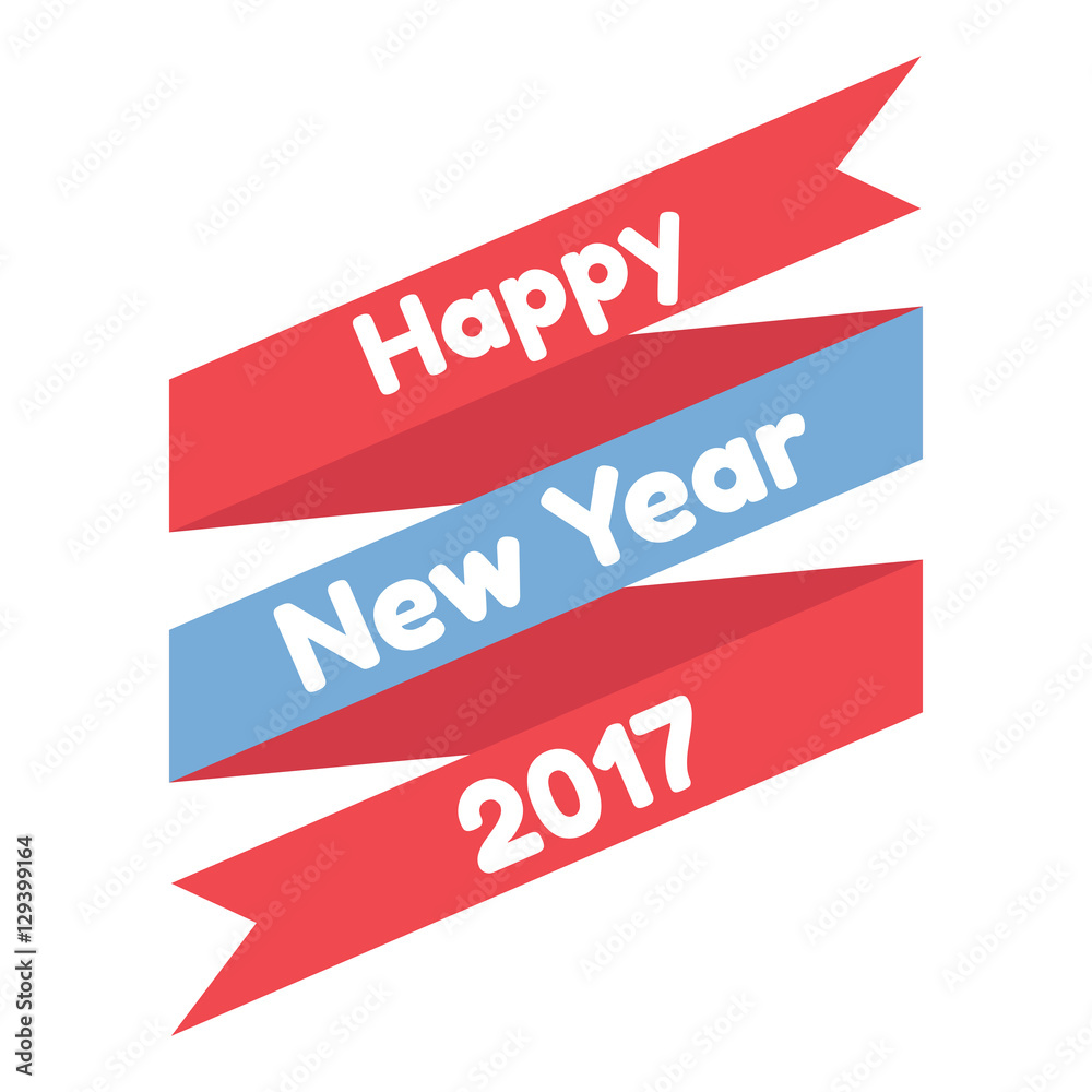 happy new year. ribbon design. isolated on white background. vector illustration. happy new year. ribbon design. isolated on white background. vector illustration.