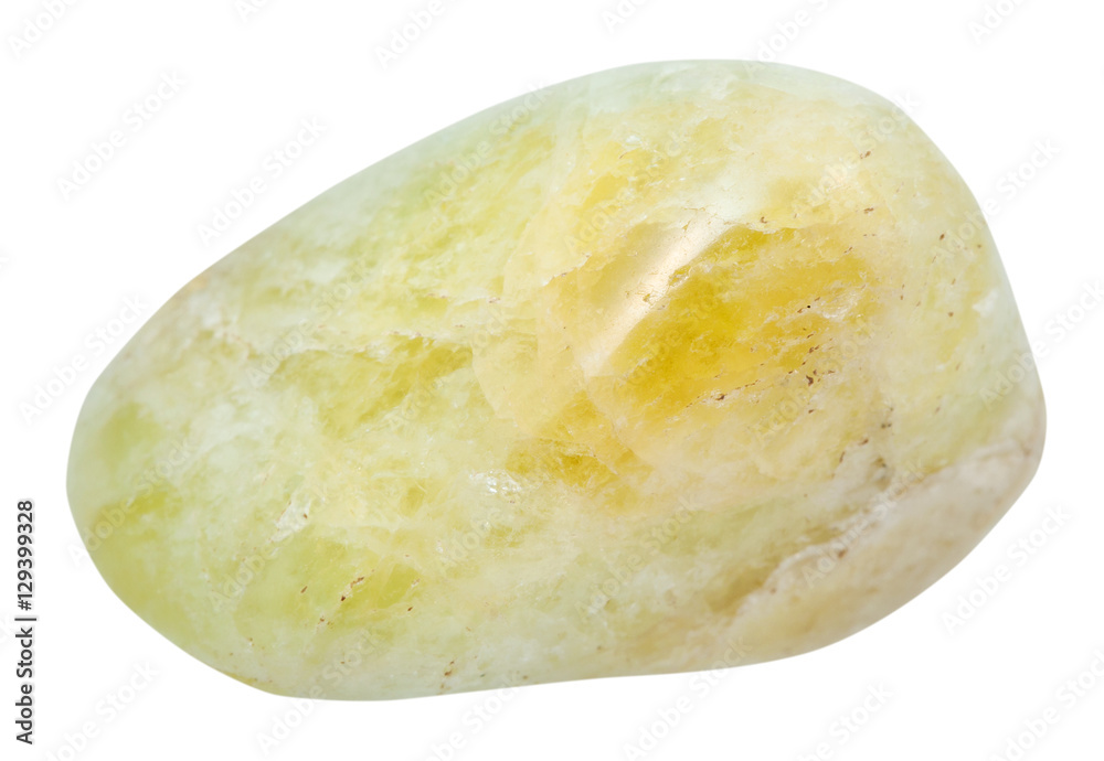 polished Datolite gemstone isolated on white polished Datolite gemstone isolated on white