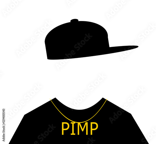 man wearing hip hop fashion and pimp necklace