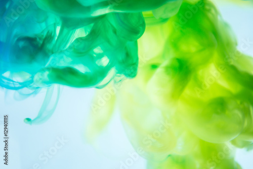 The colorful dye in the water. Abstract background. Concept art 