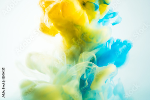 The colorful dye in the water. Abstract background. Concept art 