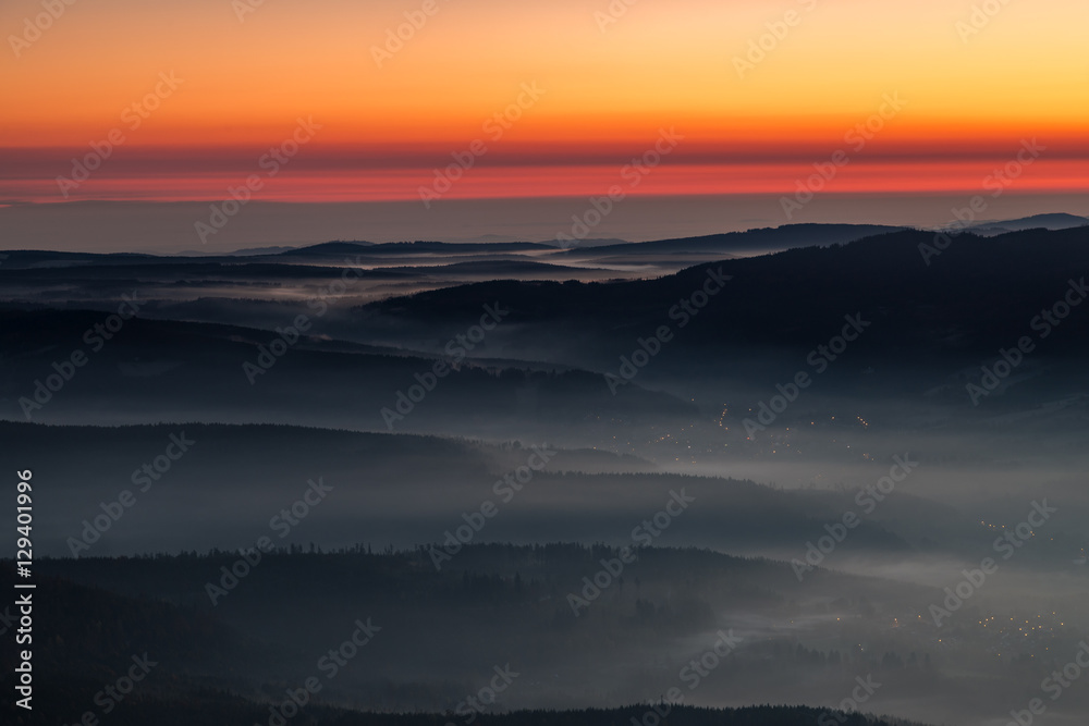 Sonnenaufgang auf dem Großen Arber