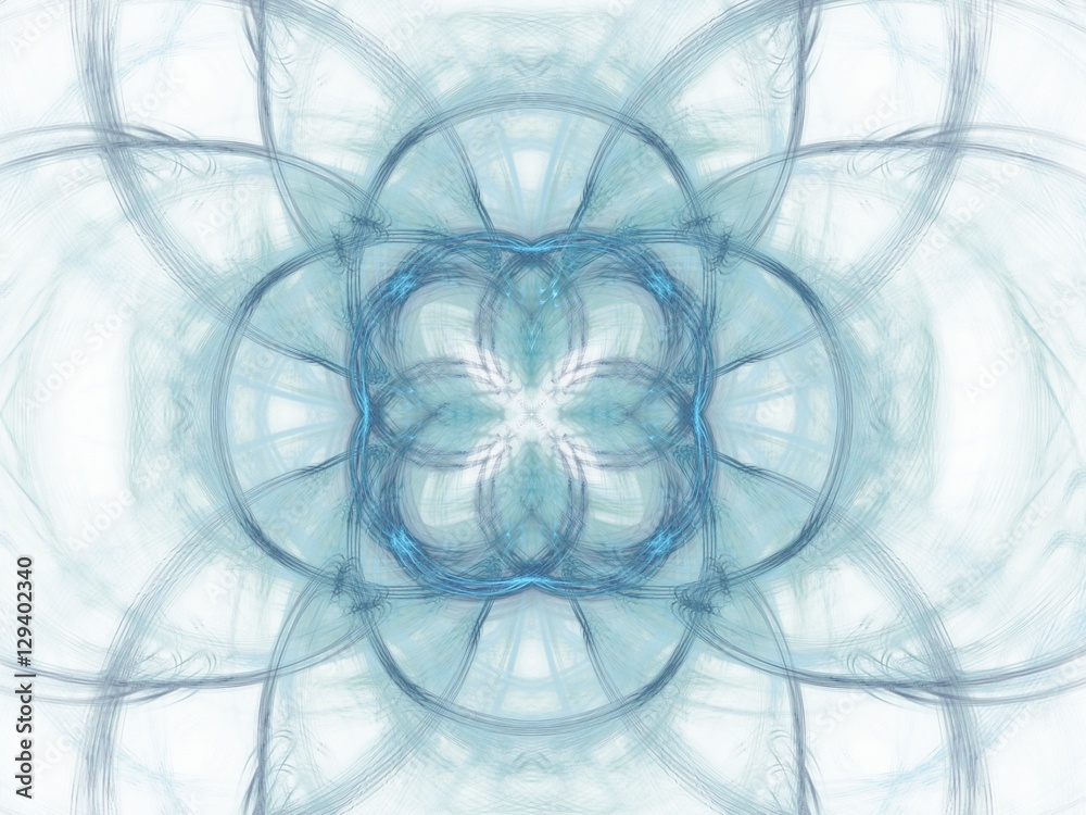 Naklejka premium Abstract fractal with a blue pattern