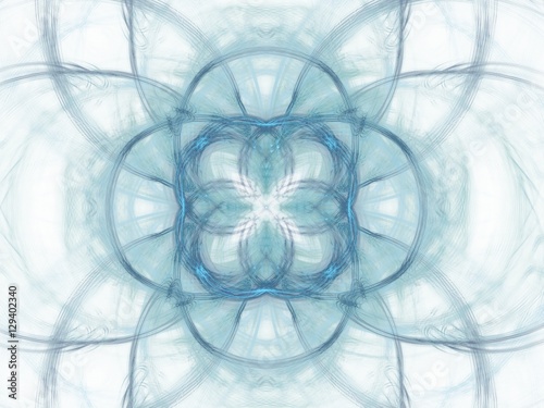 Abstract fractal with a blue pattern