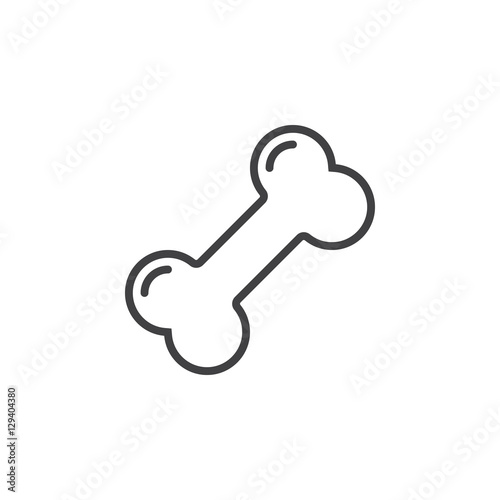 Dog bone line icon, outline vector sign, linear pictogram isolated on white. Symbol, logo illustration