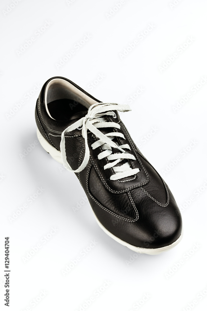black leather man's shoe black leather man's shoe