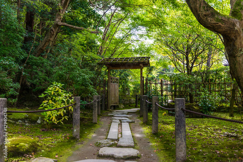 Japanese garden and trendy areas of garden art in Nanzen-ji Templem, Kyoto Japan © superjoseph