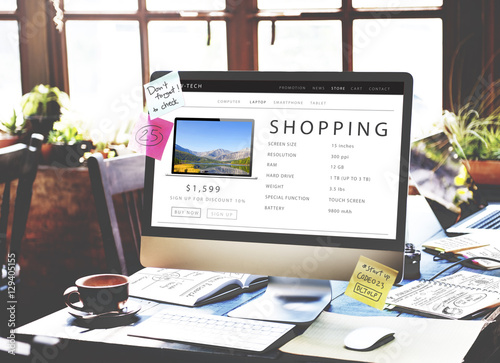 Shopping Online Shopaholics E-Commerce E-Shopping Concept