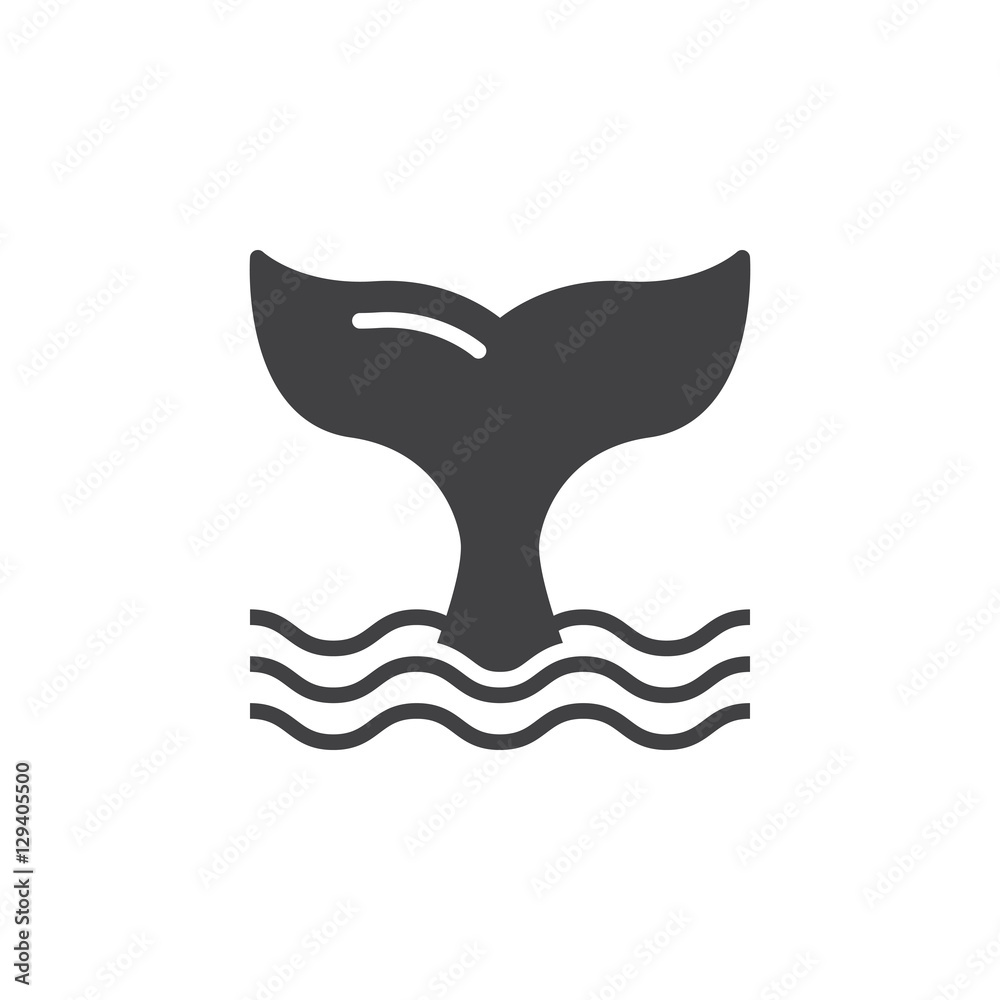 Whale tail icon vector, filled flat sign, solid pictogram isolated on white. Symbol, logo illustration Whale tail icon vector, filled flat sign, solid pictogram isolated on white. Symbol, logo illustration