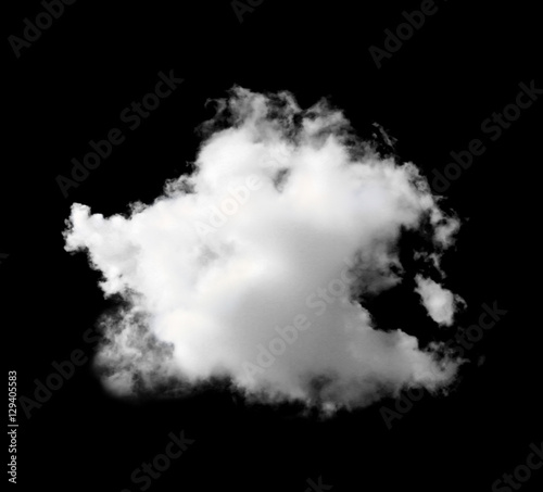 whtie clouds isolated on black background