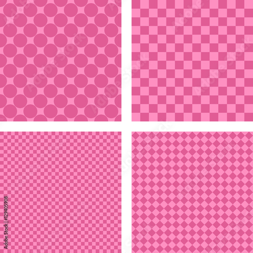 Pink simple geometric shape wallpaper set 