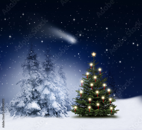 Weihnachtsbaum mit Kerzen