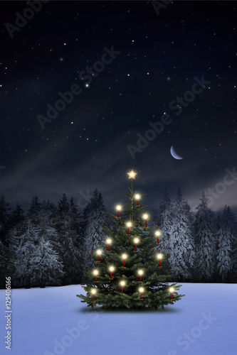 Weihnachtsbaum mit Kerzen