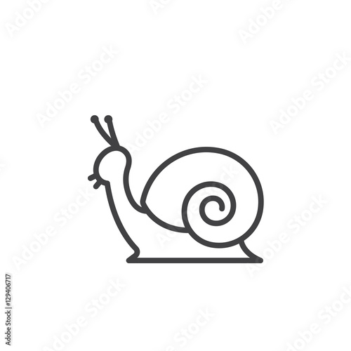 Snail line icon, outline vector sign, linear pictogram isolated on white. Symbol, logo illustration