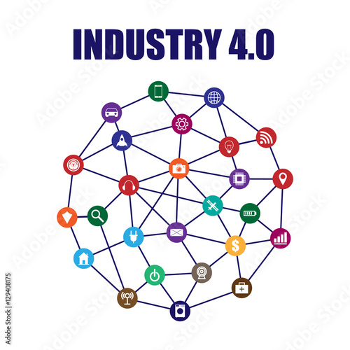 Industry 4.0 and internet of things illustration