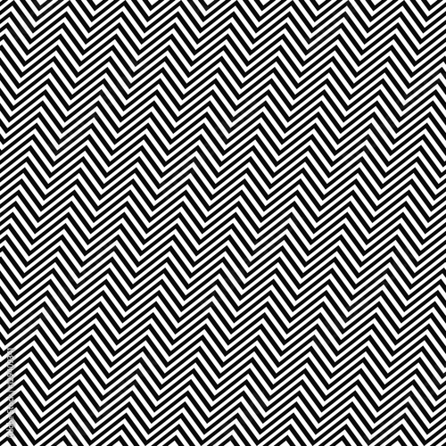 Black white angular seamless zig zag line pattern © David Zydd