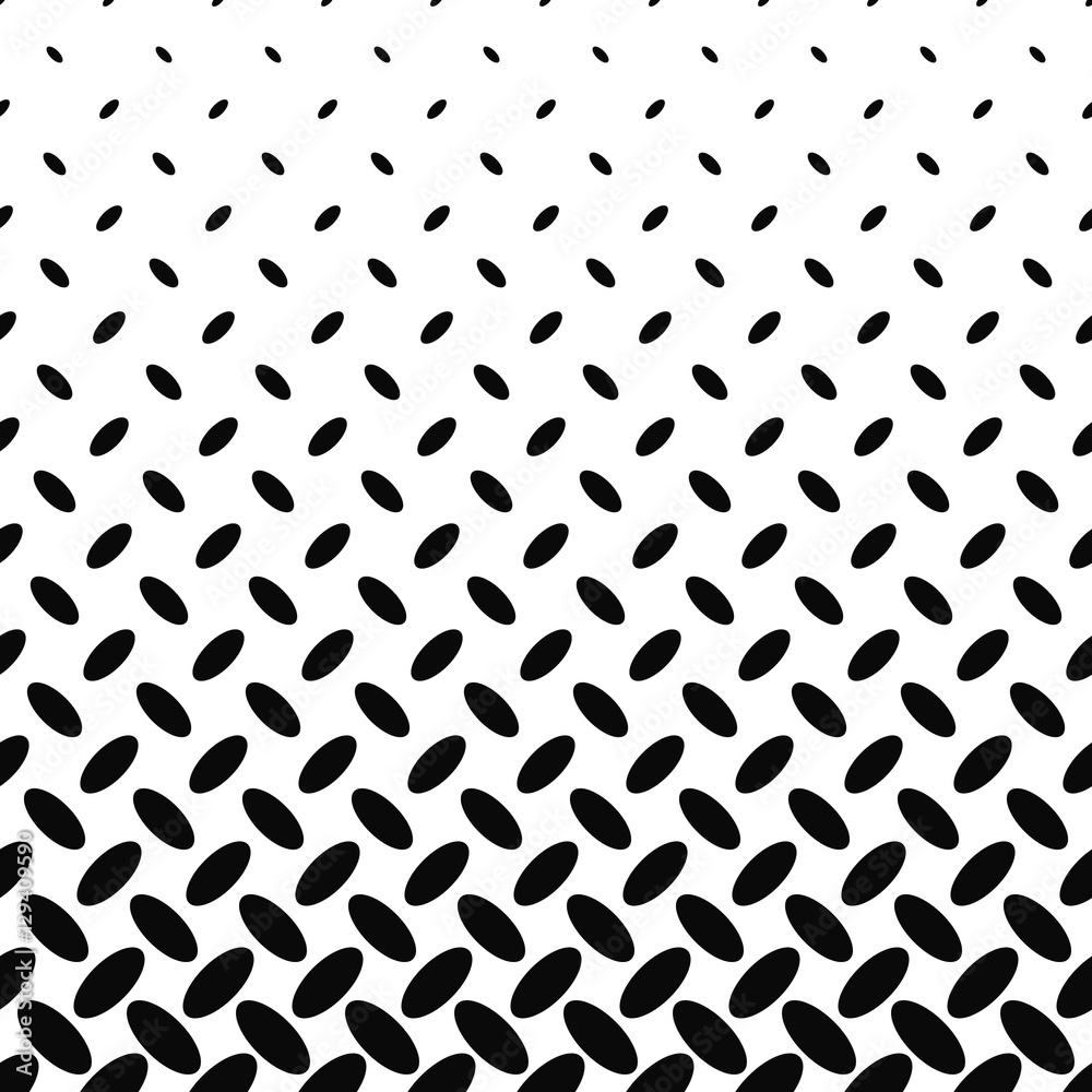 Abstract monochrome diagonal ellipse pattern