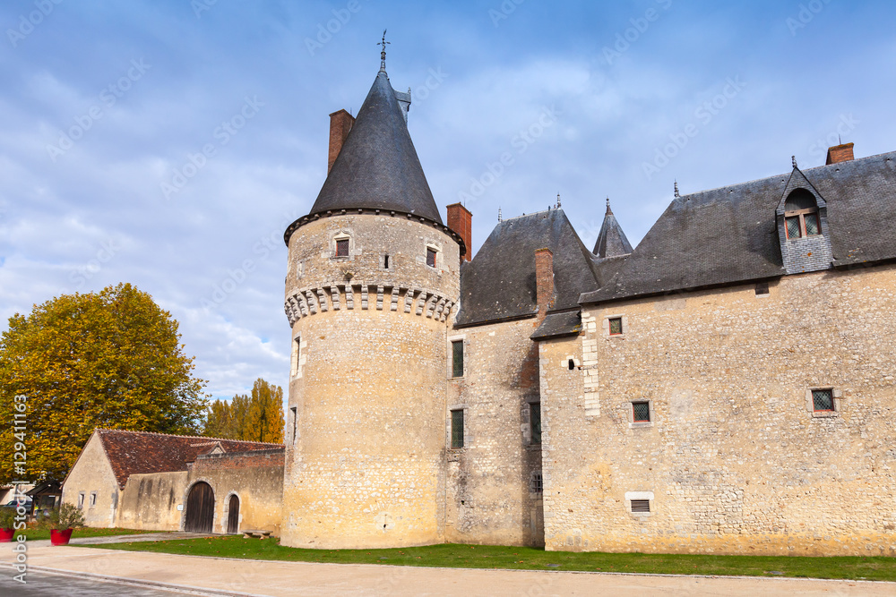 Medieval french castle in Loire Valley