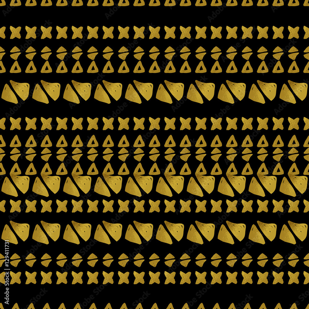Geometric black and gold seamless pattern Geometric black and gold seamless pattern