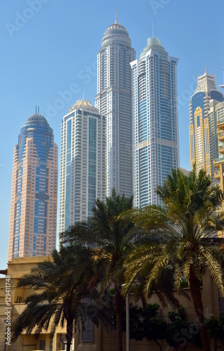 Dubai Marina is one of the districts of Dubai, UAE © magspace