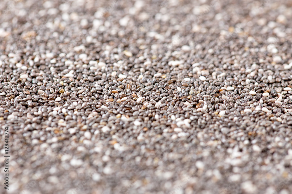 Chia seeds in a wooden spoon. Superfood, healthy concept Chia seeds in a wooden spoon. Superfood, healthy concept