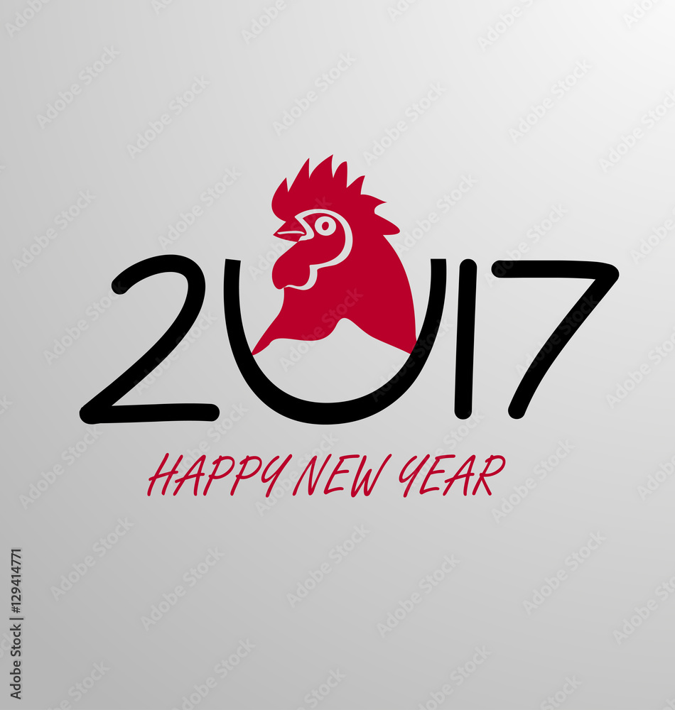 Obraz premium 2017 Happy New Year greeting card