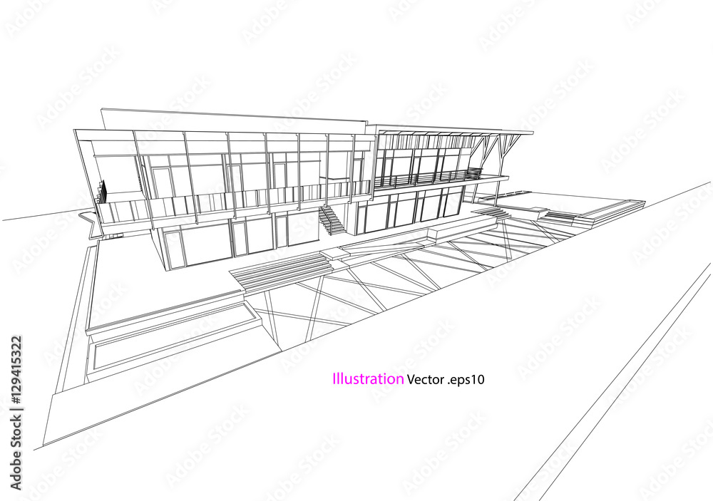 commercial building structure architecture abstract drawing, 3d illustration vector
commercial building structure architecture abstract drawing, 3d illustration vector