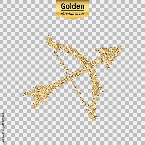 Gold glitter vector object