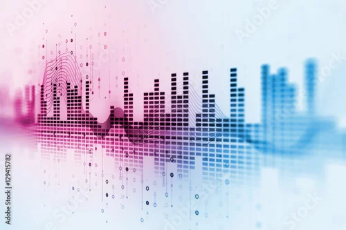Obraz Fala audio streszczenie technologia tło