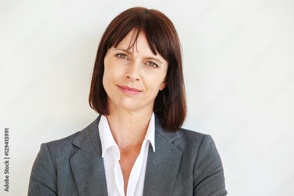 Close up portrait of serious business woman Close up portrait of serious business woman