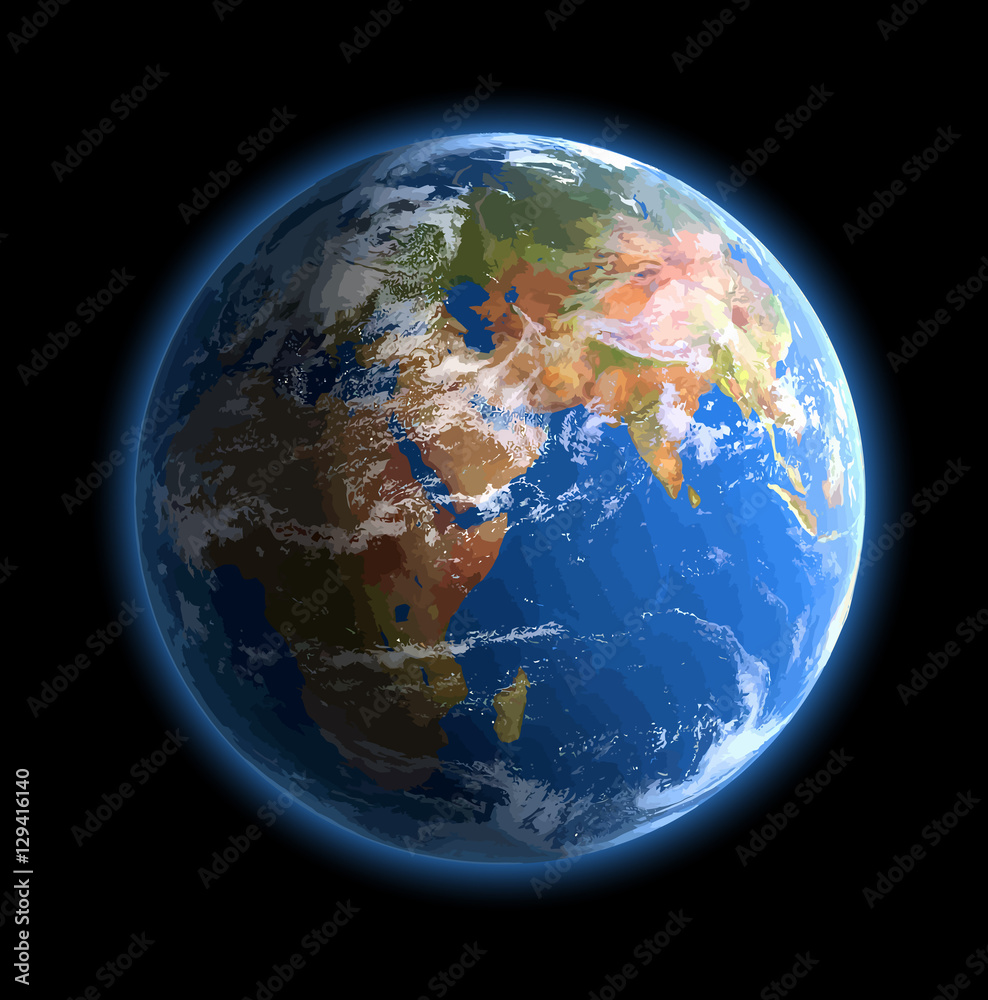 World globe.  Vector