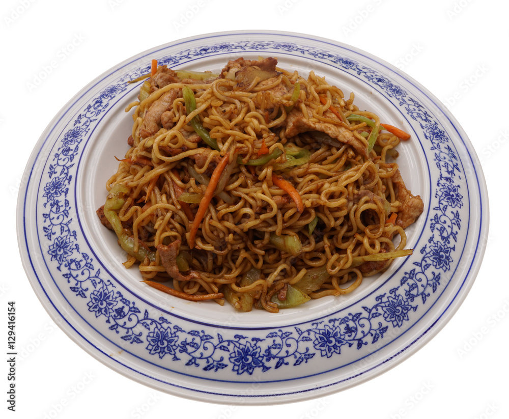 Chinese food. Noodles with pork and vegetables Chinese food. Noodles with pork and vegetables