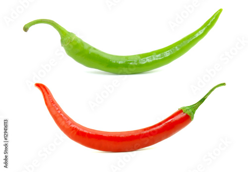 Red and green chili pepper