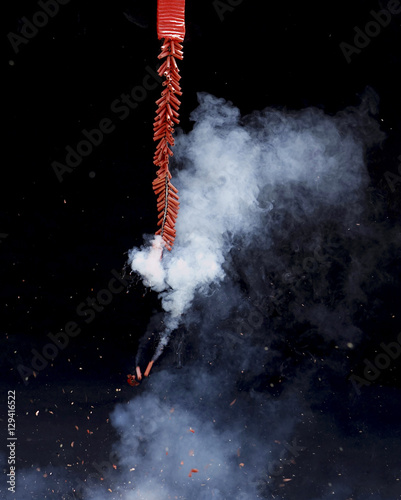 fire cracker and smoke